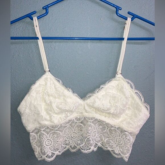 Aerie Elegant White Lace Bralette Medium - Picture 1 of 2